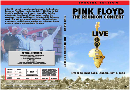 Pink Floyd The Reunion Concert I created this DVD as a way to commemorate 